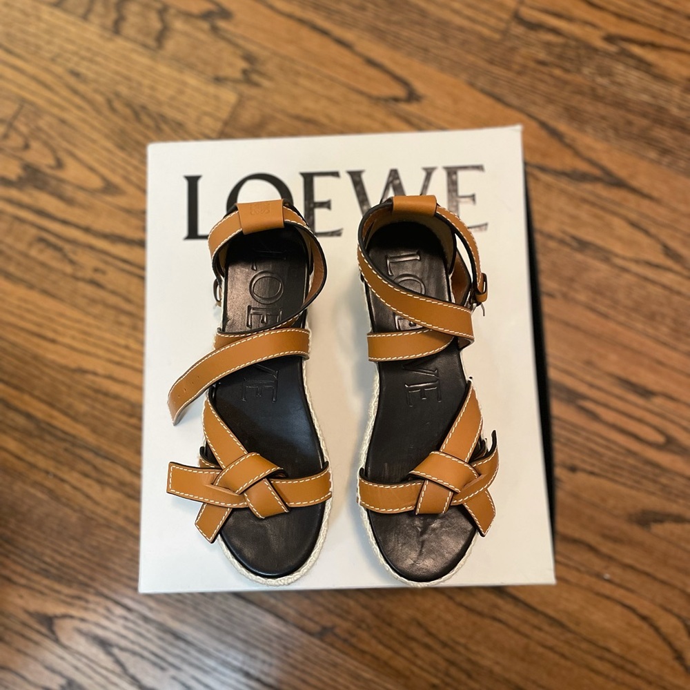 Loewe Gate Wedge Sandals - size 39